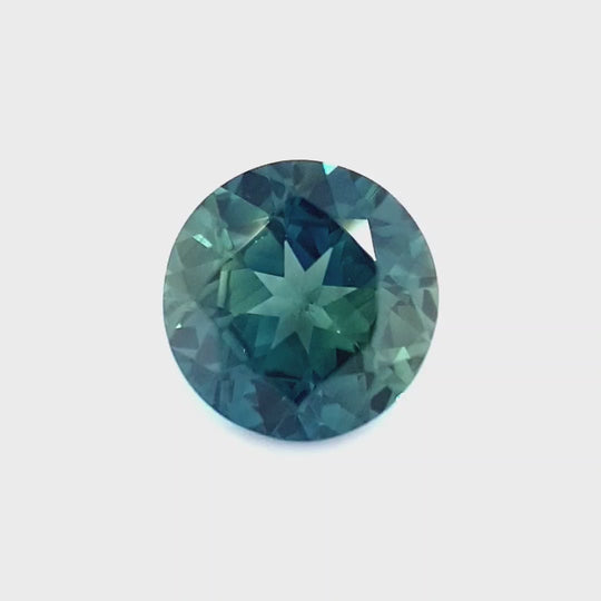 0.96ct Australian Sapphire, Blue, Teal - Round