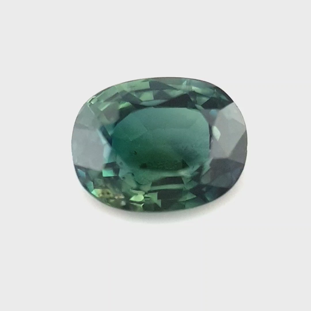 1.06ct Australian Sapphire, Parti, Blue, Teal, Yellow, Green - Oval