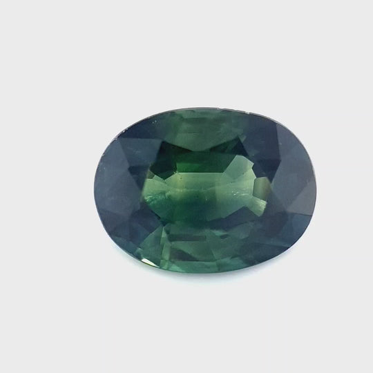 1.42ct Australian Sapphire, Parti, Blue, Green - Oval