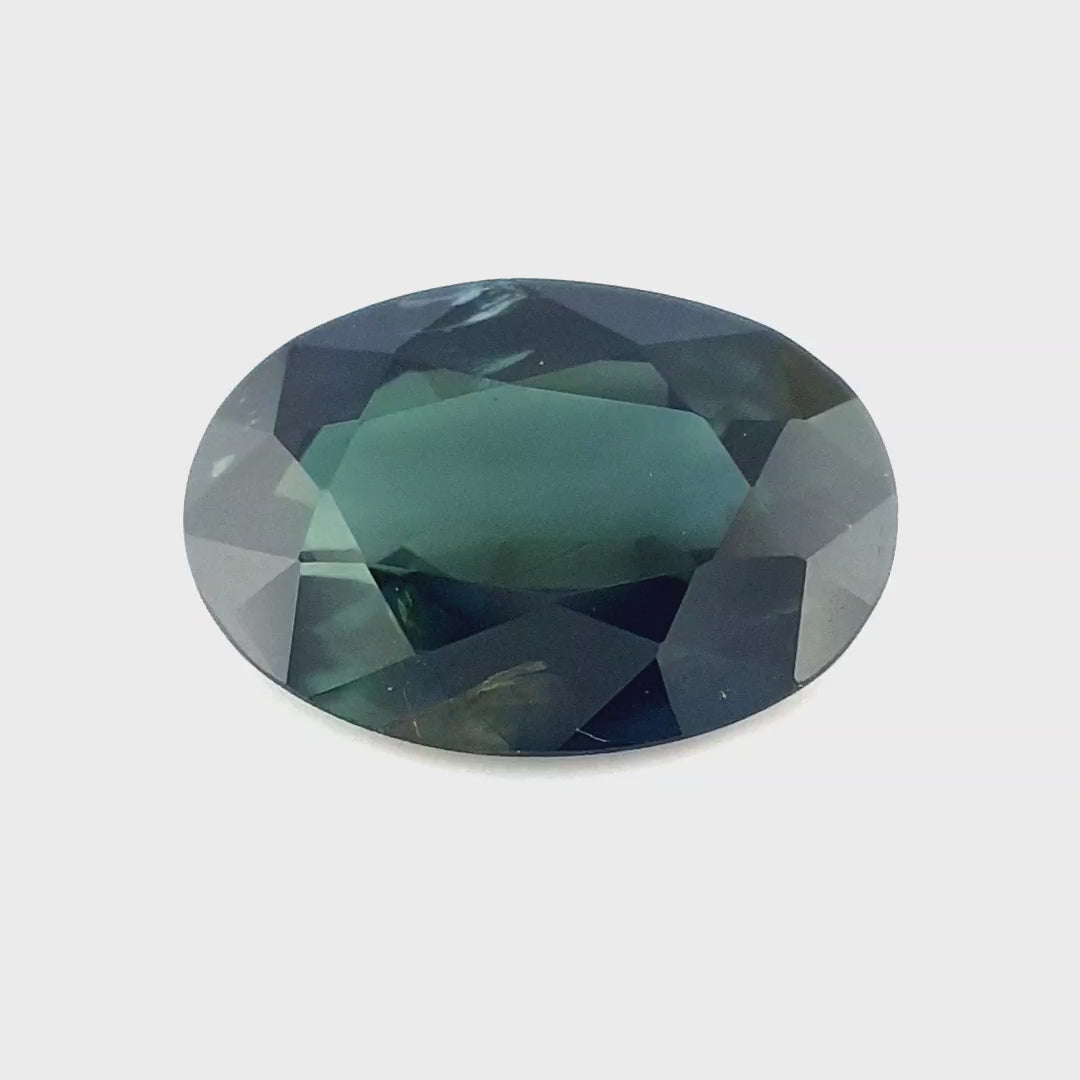 1.30ct Australian Sapphire, Deep Teal - Oval