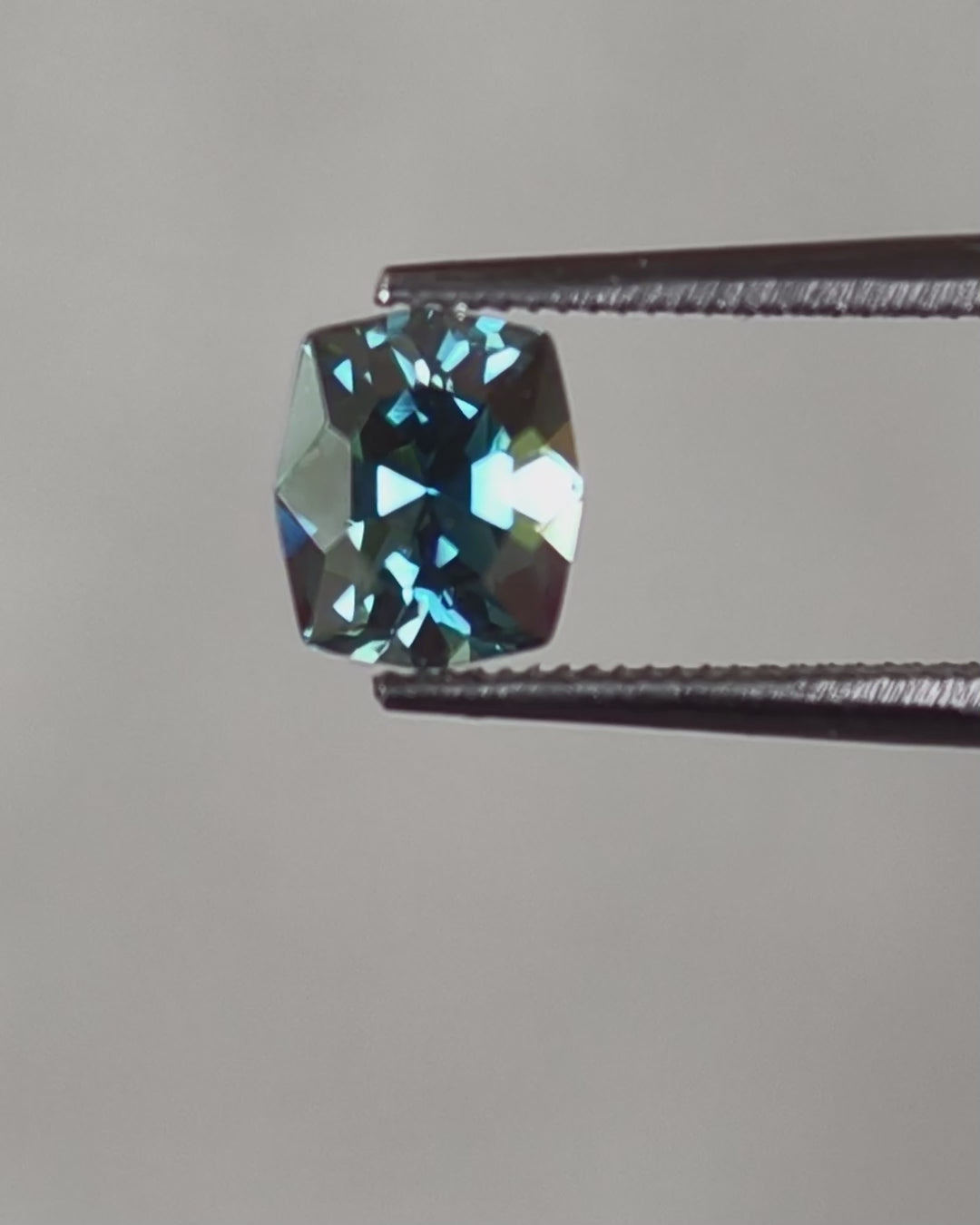 1.23ct Australian Sapphire, Teal, Parti - Modified Cushion Cut