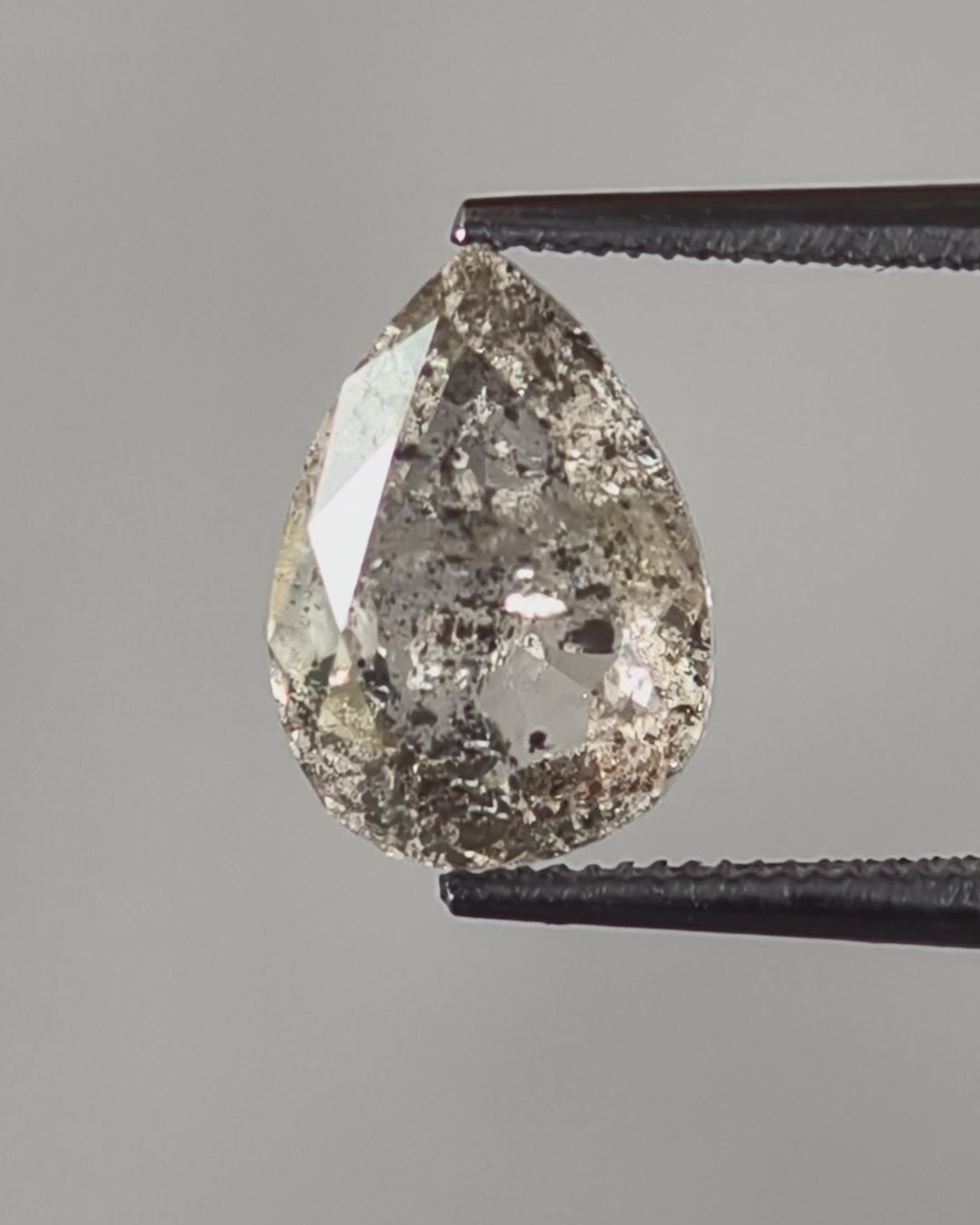 Angola - 2.93ct Salt and Pepper Diamond, Pear