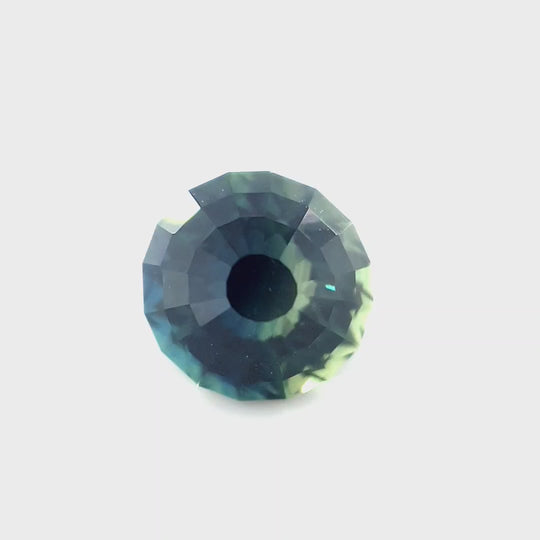 1.90ct Australian Sapphire, Parti, Blue, teal, yellow, green - Round