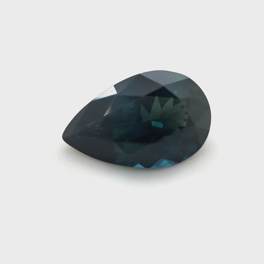 Queensland Sapphire, 1.38ct, Pear, Blue