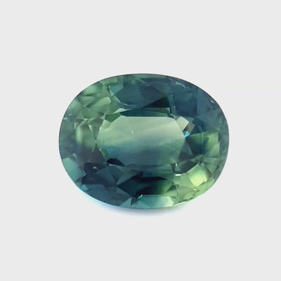 1.47ct Australian Sapphire, Parti, Teal, Blue, Green, Yellow - Oval