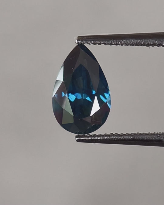 Queensland Sapphire, 1.38ct, Pear, Blue