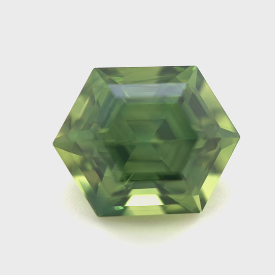 Queensland Sapphire - 1.80ct, Hexagon, Green