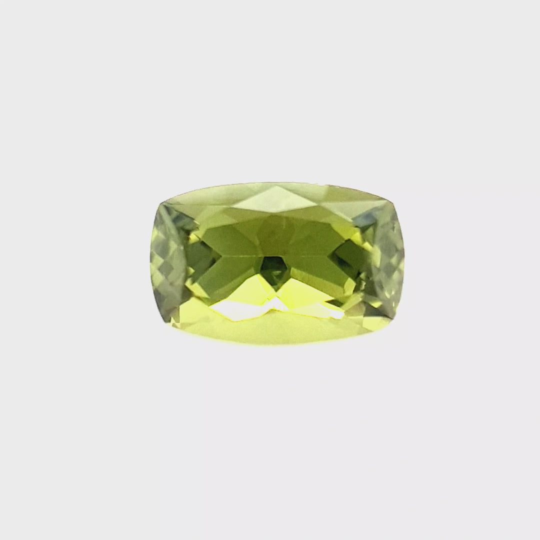 1.11ct Australian Sapphire, Green, colour change to chartreuse  - Long Cushion Cut