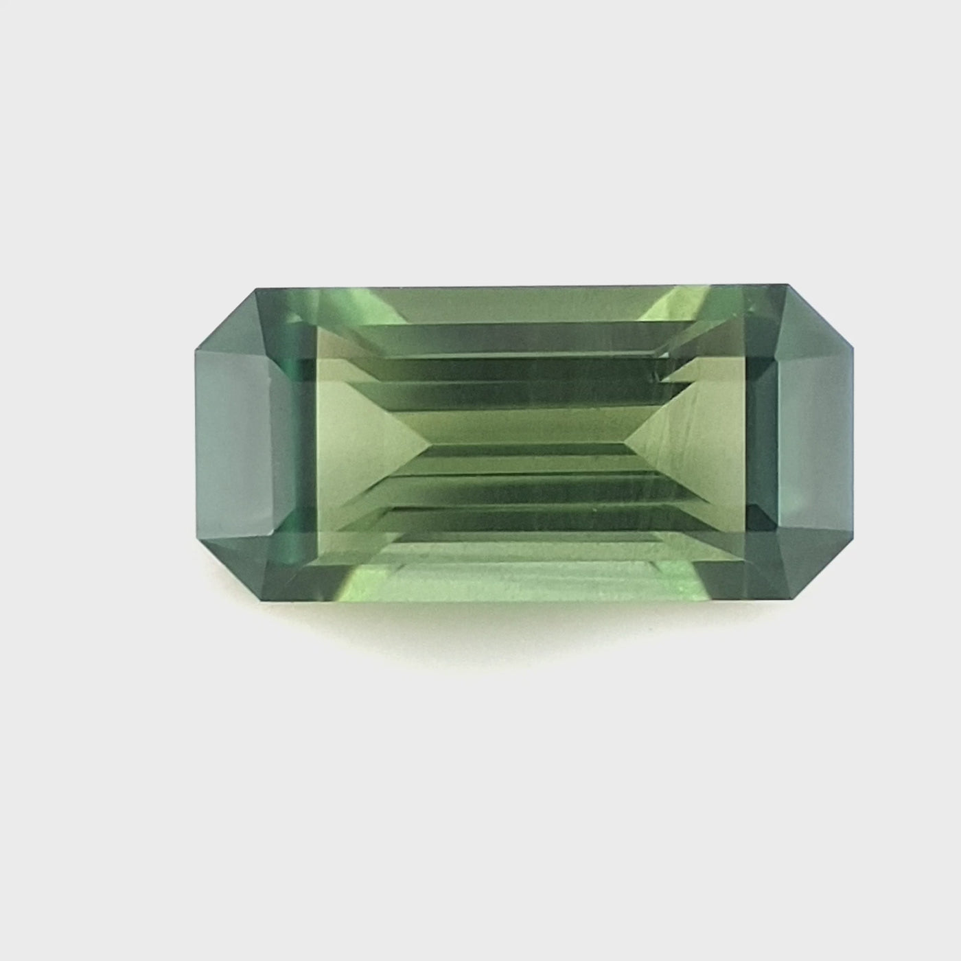 Queensland Sapphire – 1.58ct Emerald Cut, Green