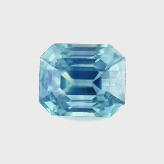 1.32ct Australian Sapphire, Pale Teal Blue - Emerald Cut