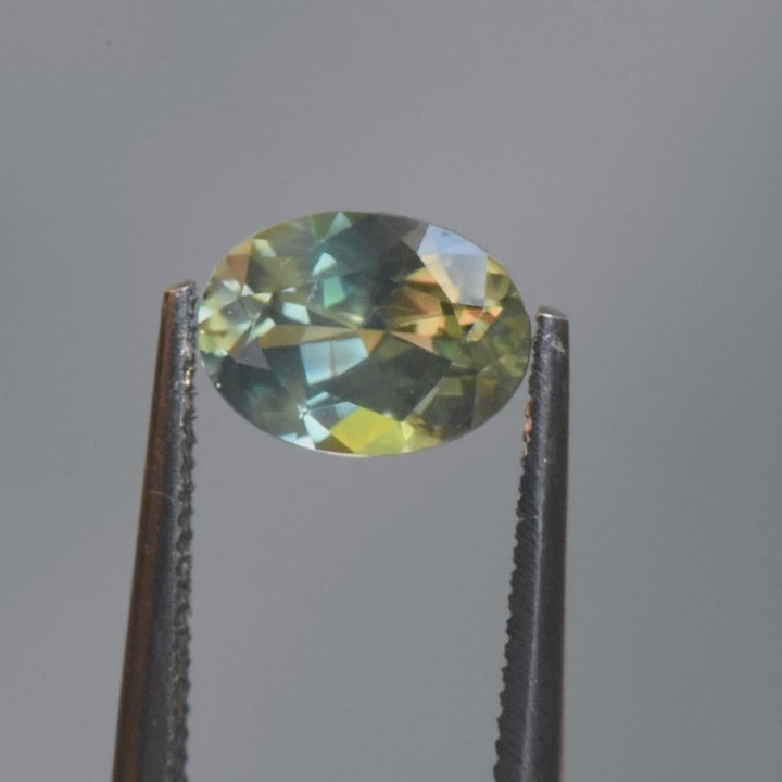 1.17ct Australian Sapphire, Parti, Blue, Green, Yellow, Teal - Oval