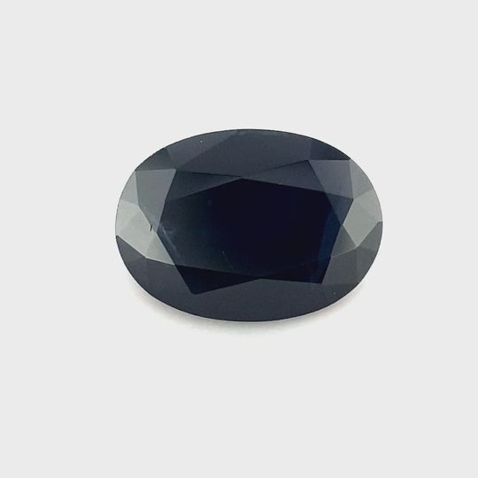 0.86ct Australian Sapphire, Blue, Black - Oval