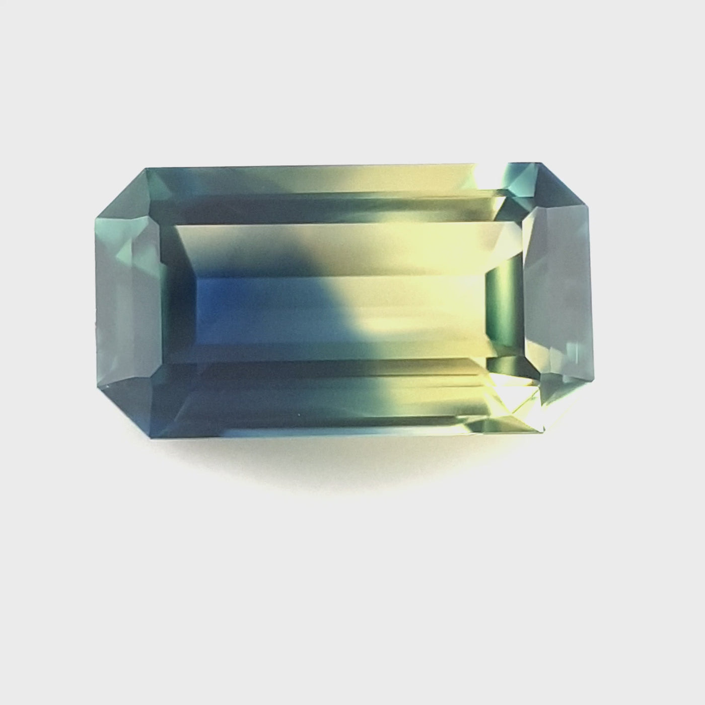 Queensland Sapphire – 1.81ct Emerald Cut, Parti, Blue, Yellow