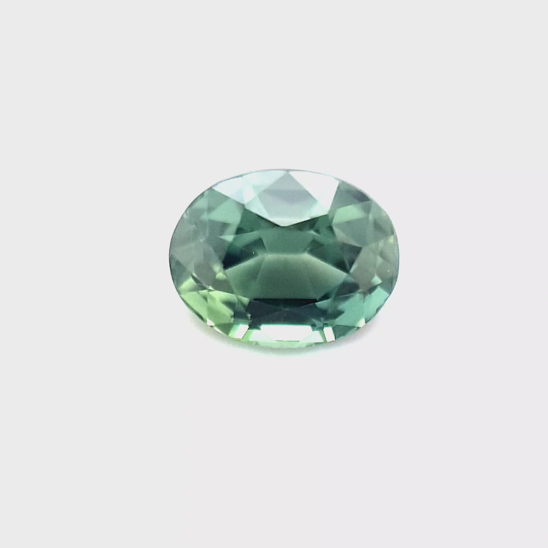1.24ct Australian Sapphire, Blue, Teal, Green  - Oval Cut