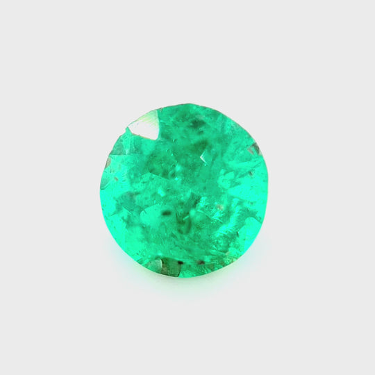 0.96ct Columbian Emerald, Green - Round