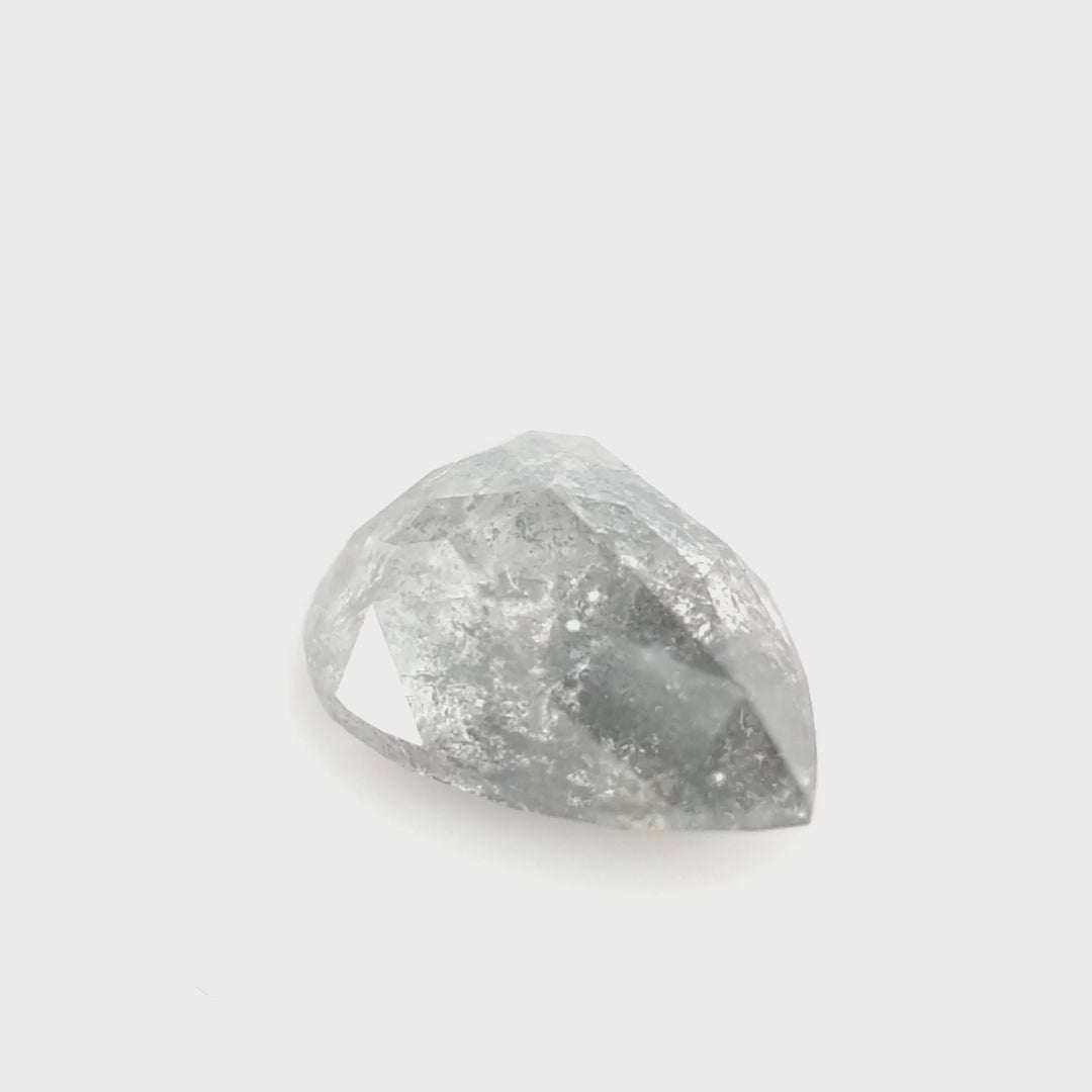 1.43ct Australian Argyle Salt and Pepper Diamond - Pear