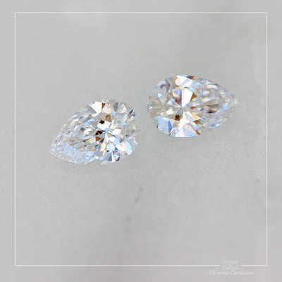 0.54ct G colour VS1&VS2 clarity Lab Grown Diamond pair - Pear cut