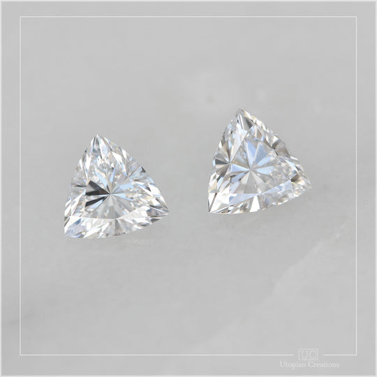 0.54ct G colour VS1 clarity Lab Grown Diamond pair - Trillion cut