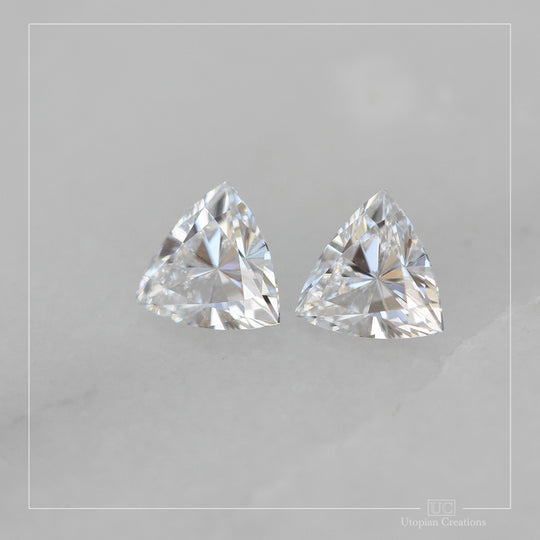 0.54ct G colour VS1 clarity Lab Grown Diamond pair - Trillion cut