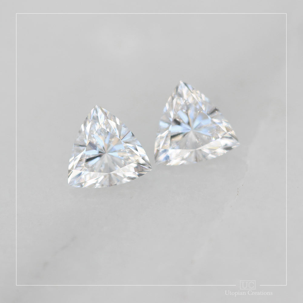 0.54ct G colour VS1 clarity Lab Grown Diamond pair - Trillion cut