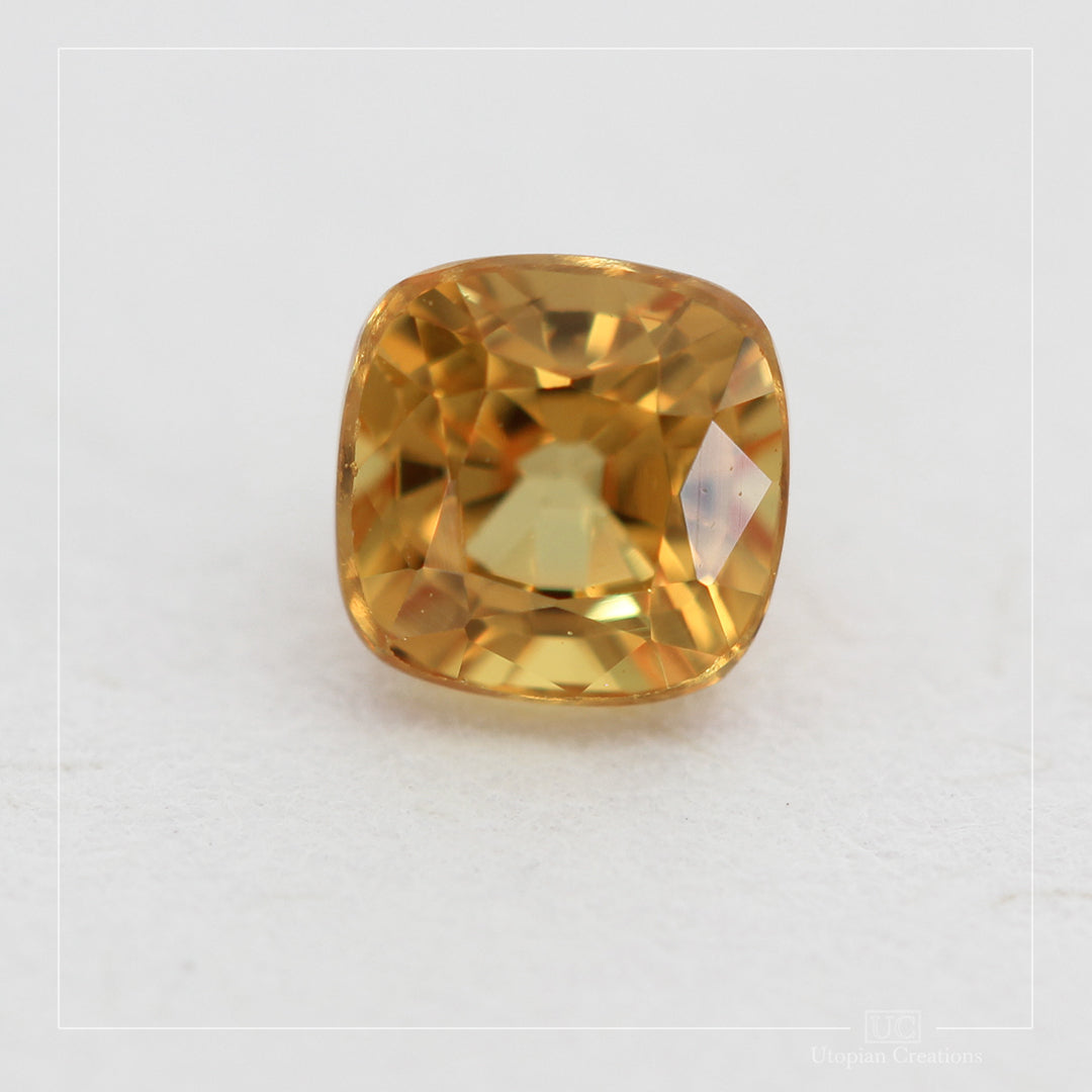 0.45ct Australian Sapphire, Orange - Cushion Cut