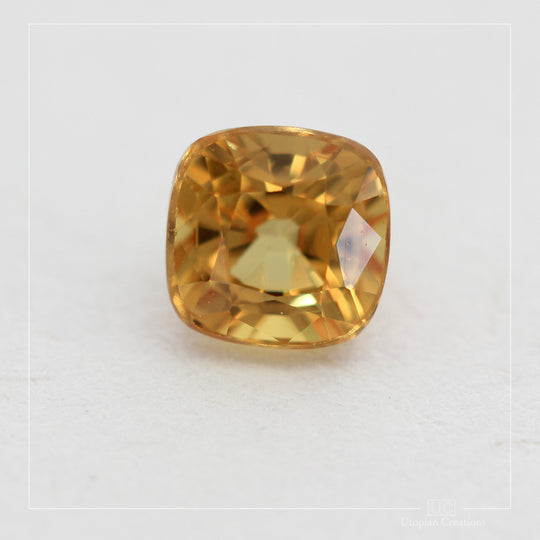 0.45ct Australian Sapphire, Orange - Cushion Cut