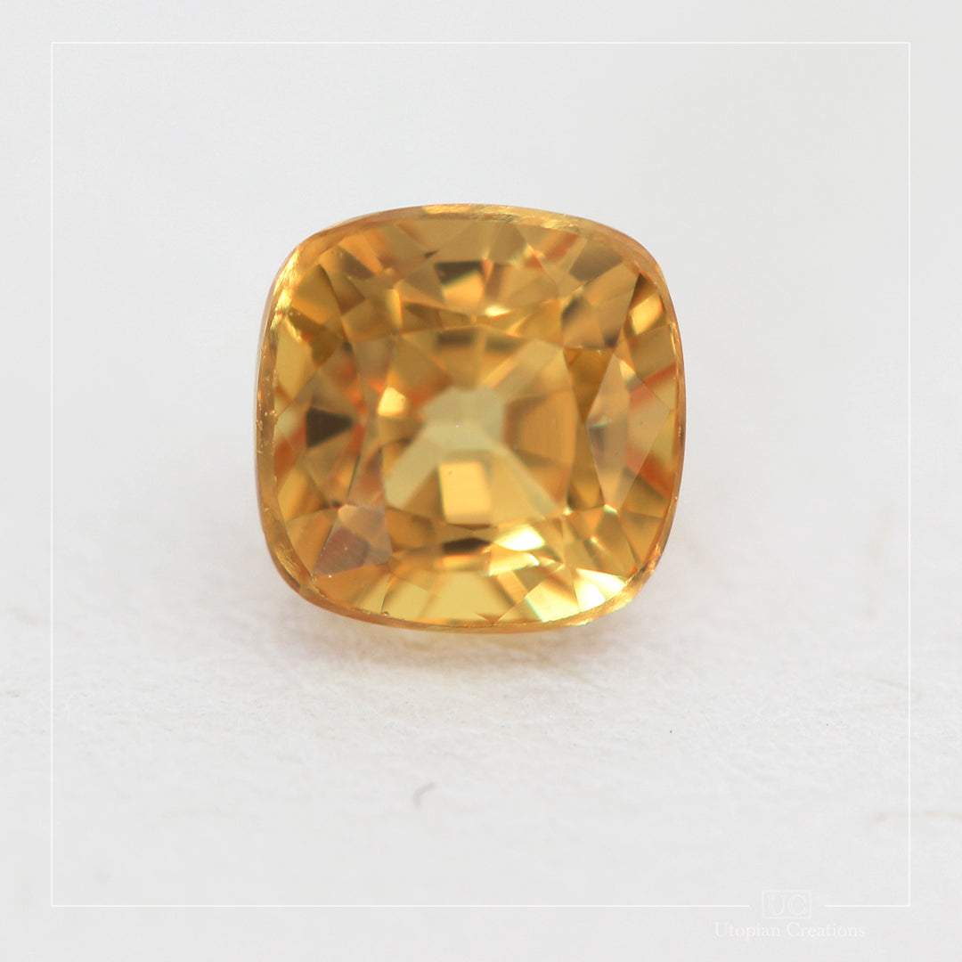 0.45ct Australian Sapphire, Orange - Cushion Cut