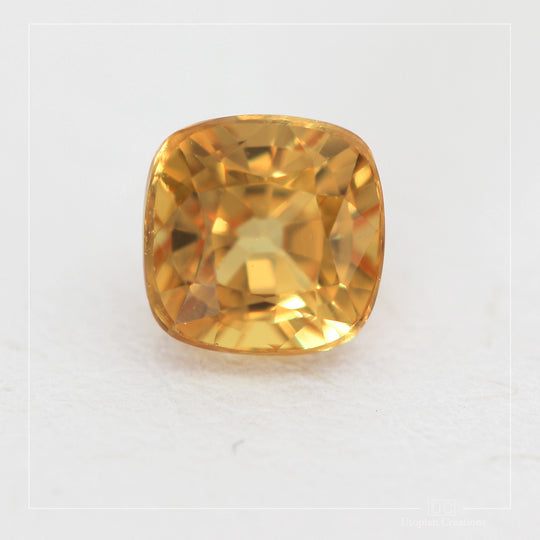 0.45ct Australian Sapphire, Orange - Cushion Cut