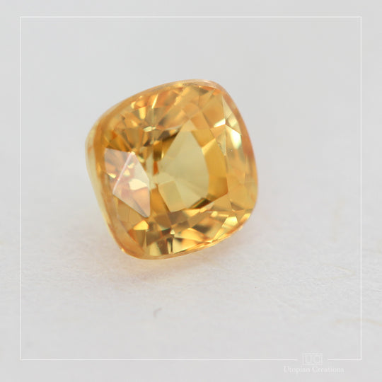 0.45ct Australian Sapphire, Orange - Cushion Cut