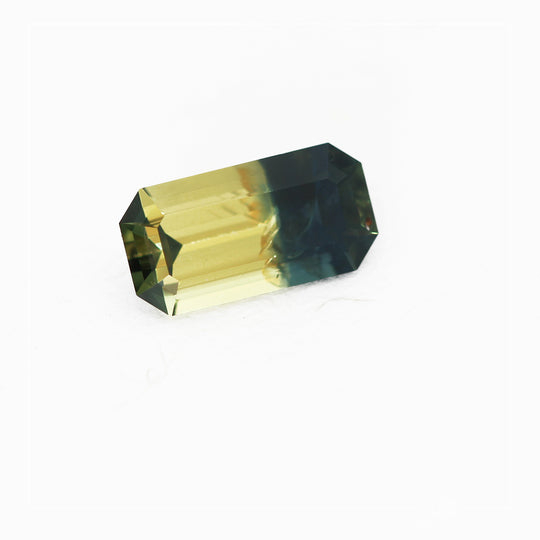 0.59ct Australian Parti Sapphire, Blue/Yellow - Emerald Cut