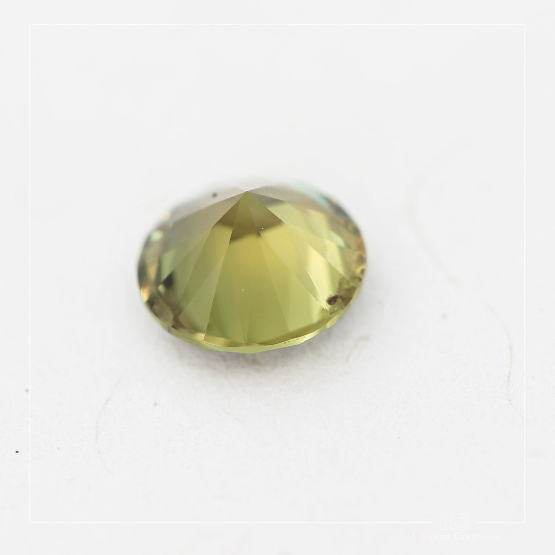 0.72ct Australian Golden Yellow Sapphire Round Cut UtopianCreations