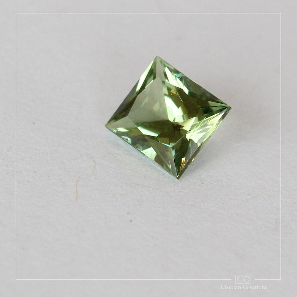 0.73ct Australian Green Sapphire, Princess cut