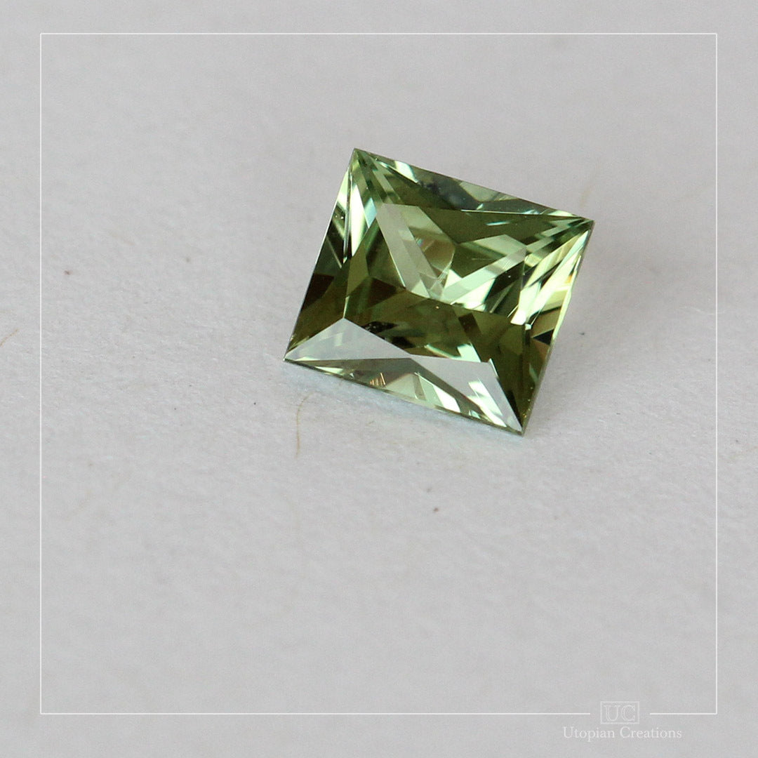 0.73ct Australian Green Sapphire, Princess cut