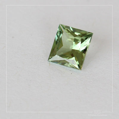 0.73ct Australian Green Sapphire, Princess cut