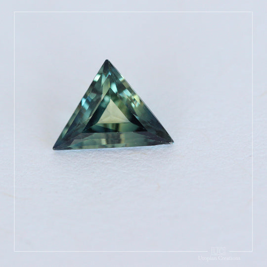 0.79ct Australian Parti Sapphire Yellow Blue - Triangular Step cut