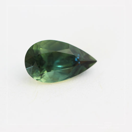 0.85ct Australian Parti Sapphire, Blue/Teal/Yellow - Pear Cut