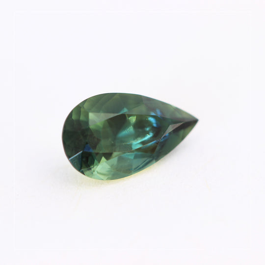 0.85ct Australian Parti Sapphire, Blue/Teal/Yellow - Pear Cut