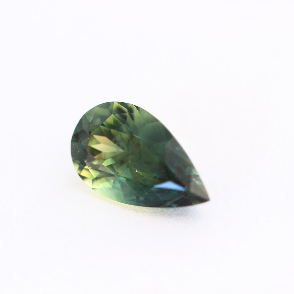 0.85ct Australian Parti Sapphire, Blue/Teal/Yellow - Pear Cut