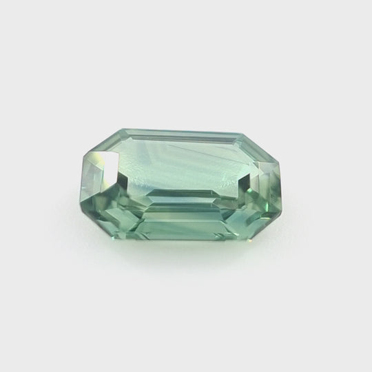 1.10ct Australian Sapphire, Teal, Green, Blue - Emerald Cut