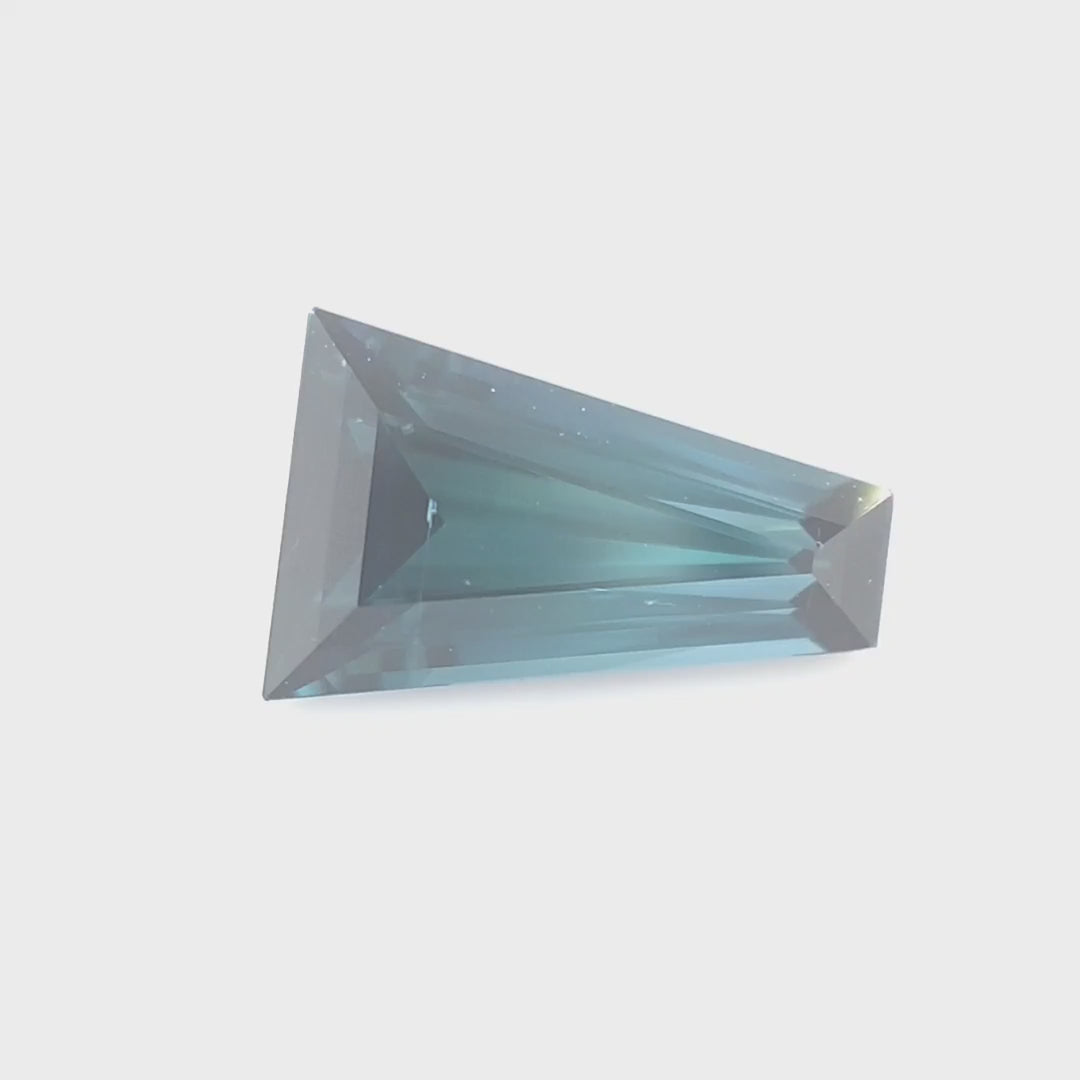 1.75ct Australian Sapphire, Blue, Teal - Tapered Baguette