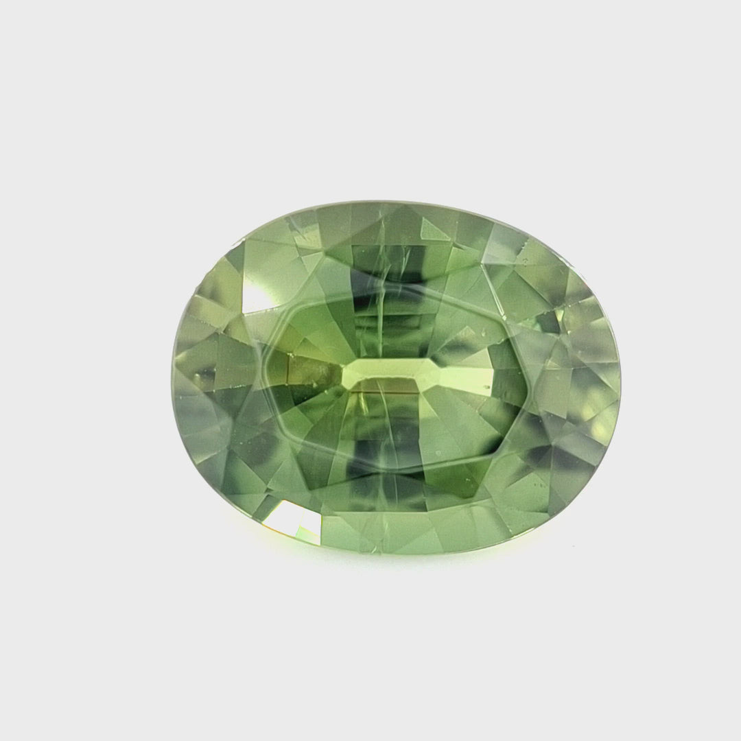 2.93ct Australian Sapphire, Green - Oval