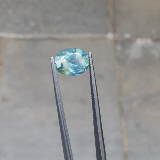 Australian Sapphire | 4.59ct, Oval, Opalescent Teal Blue, Green
