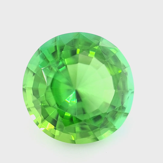 5.43ct Nigerian Tourmaline, Kelly Green - Round Cut