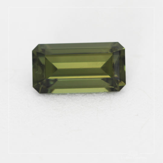 1.01ct Australian Parti Sapphire, Green - Emerald Cut