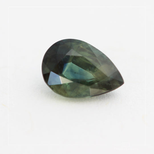 1.03ct Australian Parti Sapphire, Green/Blue - Pear Cut