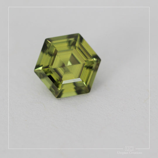 1.08ct Australian Green Sapphire - Hexagon Cut
