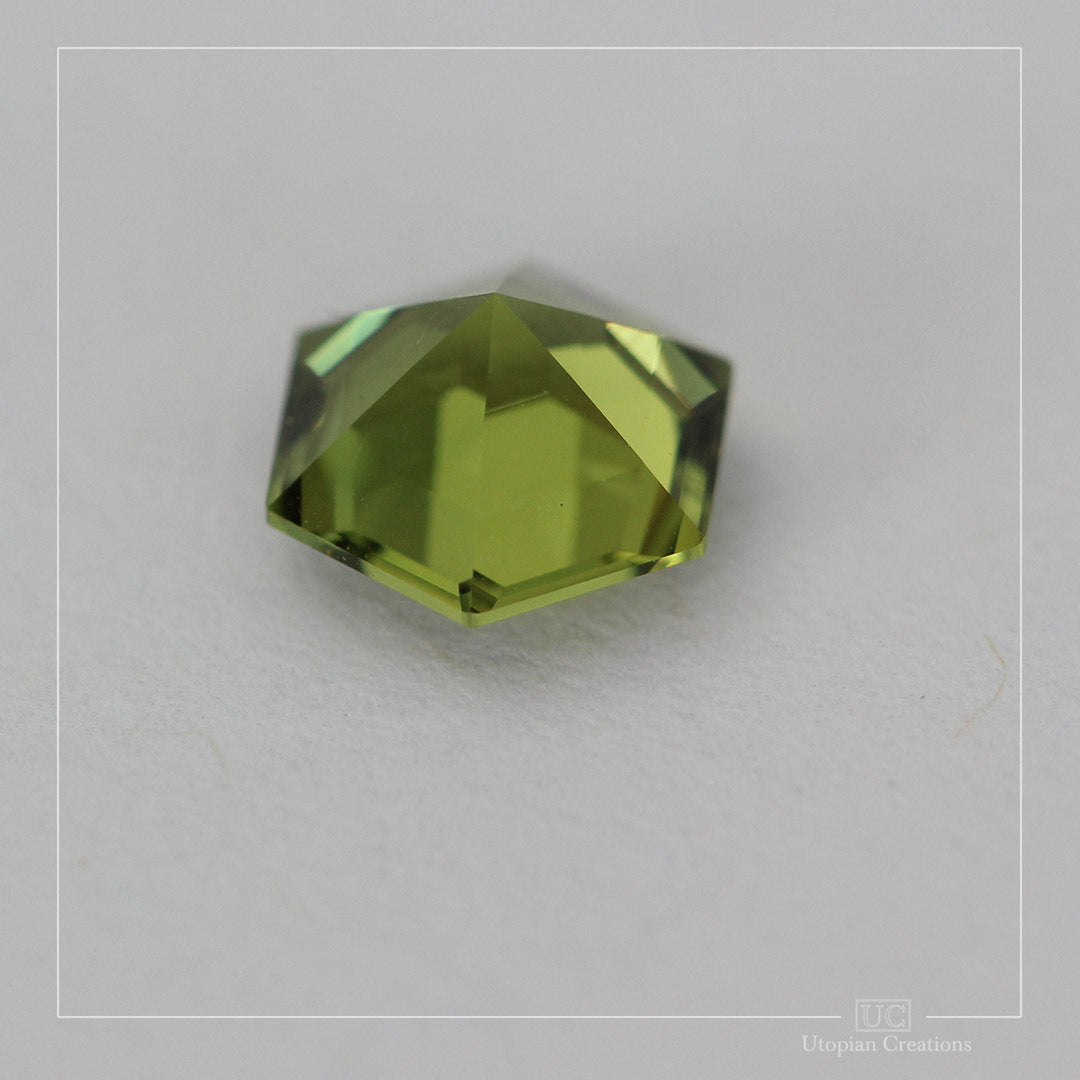 1.08ct Australian Green Sapphire - Hexagon Cut