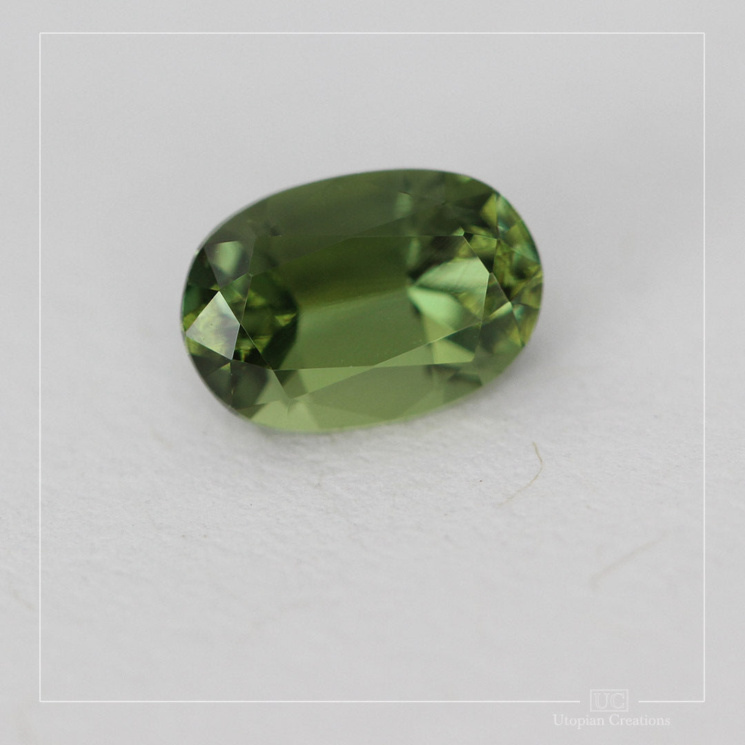 1.10ct Australian Sapphire Green - Oval Cut