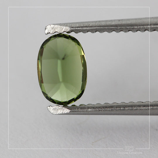 1.10ct Australian Sapphire Green - Oval Cut