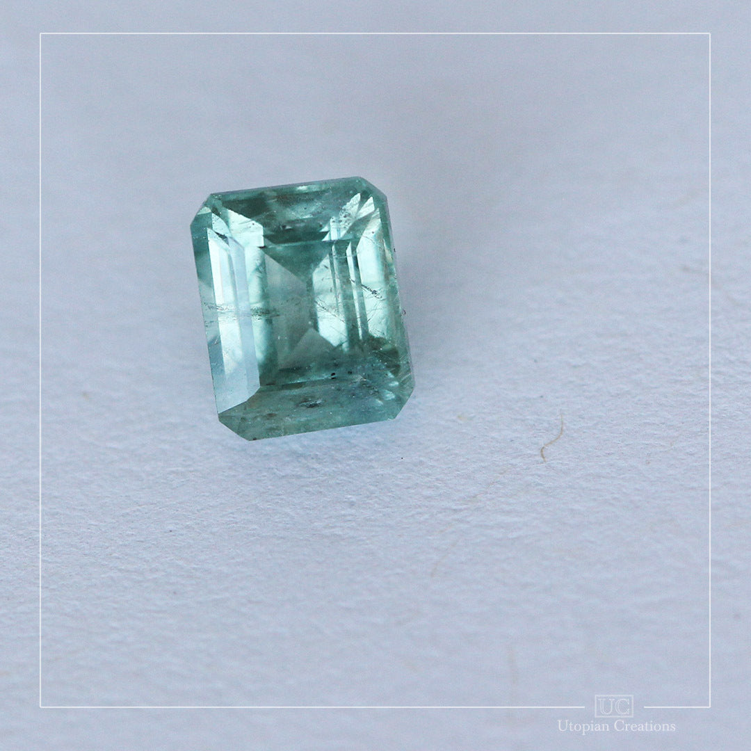 1.30ct Montana Sapphire Teal Blue - Emerald Cut